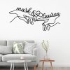DINOZOZO Infinity Heart Two Hands Reaching Valentines Day Engagement Wedding Anniversary Gift Custom Metal Signs2