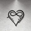 DINOZOZO Infinity Heart V1 Valentines Day Engagement Wedding Anniversary Gift Custom Metal Signs
