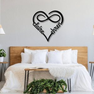 DINOZOZO Infinity Heart V1 Valentines Day Engagement Wedding Anniversary Gift Custom Metal Signs2