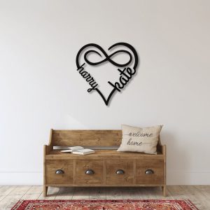 DINOZOZO Infinity Heart V1 Valentines Day Engagement Wedding Anniversary Gift Custom Metal Signs3