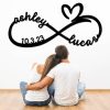 DINOZOZO Infinity Heart V1 Wedding Gift for Couple Anniversary Valentines Day Gift for Her Him Custom Metal Signs