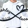 DINOZOZO Infinity Heart V1 Wedding Gift for Couple Anniversary Valentines Day Gift for Her Him Custom Metal Signs 2