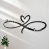 DINOZOZO Infinity Heart V2 Newlywed Gift Wedding Gift for Couple Anniversary Valentines Day Gift for Her Him Custom Metal Signs