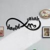DINOZOZO Infinity Heart V2 Valentines Day Engagement Wedding Anniversary Gift Custom Metal Signs