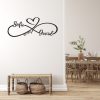 DINOZOZO Infinity Heart V3 Newlywed Gift Wedding Gift for Couple Anniversary Valentines Day Gift for Her Him Custom Metal Signs 2