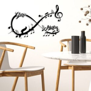 DINOZOZO Infinity Music Notes Music Room Recording Studio Business Custom Metal Signs