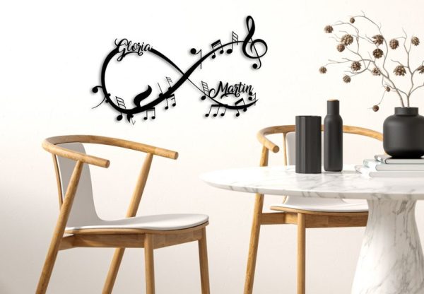 DINOZOZO Infinity Music Notes Music Room Recording Studio Business Custom Metal Signs