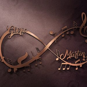 DINOZOZO Infinity Music Notes Music Room Recording Studio Business Custom Metal Signs