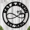 DINOZOZO Infinity Name Sign Bride and Groom Valentines Day Engagement Wedding Anniversary Gift Custom Metal Signs3