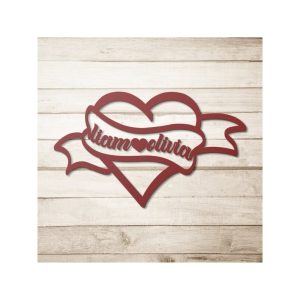 DINOZOZO Infinity Symbol with Couples Name Heart Shape Valentines Day Engagement Wedding Anniversary Gift Custom Metal Signs