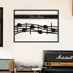 DINOZOZO Just A Music, Music Lover Gift Music Room Recording Studio Business Custom Metal Signs