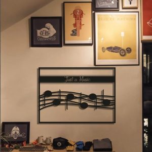 DINOZOZO Just A Music Music Lover Gift Music Room Recording Studio Business Custom Metal Signs3