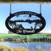 DINOZOZO Lake Life Is Best Life Lake House Pine Tree Custom Metal Signs