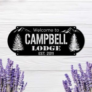 DINOZOZO Lodge Mountain Cabin Custom Metal Signs Cottage Decor3