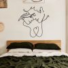 DINOZOZO Love Line Wall Art Minimalist 2 Faces Couple Anniversary Valentines Day Gift for Her Him Custom Metal Signs 2