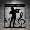DINOZOZO Male Violin Player Violinist Monogram Custom Metal Signs