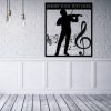 DINOZOZO Male Violin Player Violinist Monogram Custom Metal Signs 3