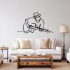 DINOZOZO Man Guitar Player Musician Minimalist Music Studio Custom Metal Signs1
