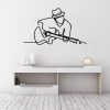 DINOZOZO Man Guitar Player Musician Minimalist Music Studio Custom Metal Signs2