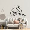 DINOZOZO Man Guitar Player Musician Minimalist Music Studio Custom Metal Signs4