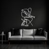 DINOZOZO Man Playing Guitar Line Wall Art Custom Metal Signs4