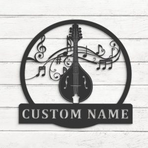 DINOZOZO Mandolin Musical Instrument Mandolin Player Music Room Custom Metal Signs 4