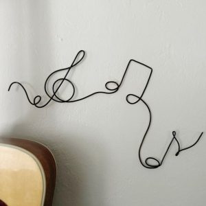 DINOZOZO Metal Musical Note Wire Wall Art Music Room Recording Studio Business Custom Metal Signs