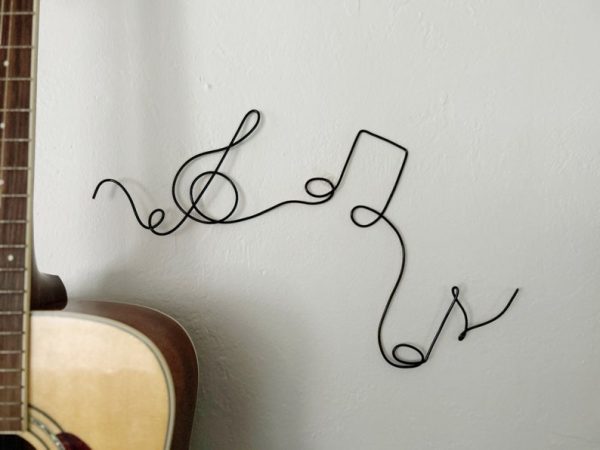 DINOZOZO Metal Musical Note Wire Wall Art Music Room Recording Studio Business Custom Metal Signs