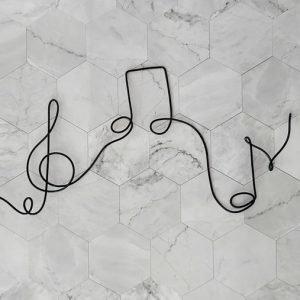 DINOZOZO Metal Musical Note Wire Wall Art Music Room Recording Studio Business Custom Metal Signs