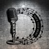 DINOZOZO Microphone Singer Musical Notes Musician Entertainer Gifts Music Room Decor Custom Metal Signs