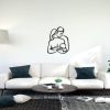 DINOZOZO Mother Father Child Figure Family Minimalist Line Art V2 Couple Anniversary Valentines Day Gift for Her Him Custom Metal Signs 4