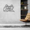 DINOZOZO Mother Father Child Figure Family Minimalist Line Art V3 Couple Anniversary Valentines Day Gift for Her Him Custom Metal Signs 3
