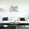 DINOZOZO Mother Father Child Figure Family Minimalist Line Art V3 Couple Anniversary Valentines Day Gift for Her Him Custom Metal Signs 4