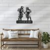 DINOZOZO Motocross Biker Couple Holding Hand Rider Wedding Valentines Day Anniversary Gift Custom Metal Signs2