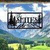 DINOZOZO Mountain Forest Last Name Custom Metal Signs2