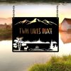 DINOZOZO Mountain Lake Fishing and Hunting Custom Metal Signs