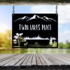 DINOZOZO Mountain Lake Fishing and Hunting Custom Metal Signs 2