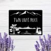 DINOZOZO Mountain Lake Fishing and Hunting Custom Metal Signs 3