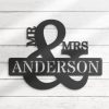 DINOZOZO Mr Mrs Bride Groom Wedding Valentines Day Anniversary Gift Custom Metal Signs4