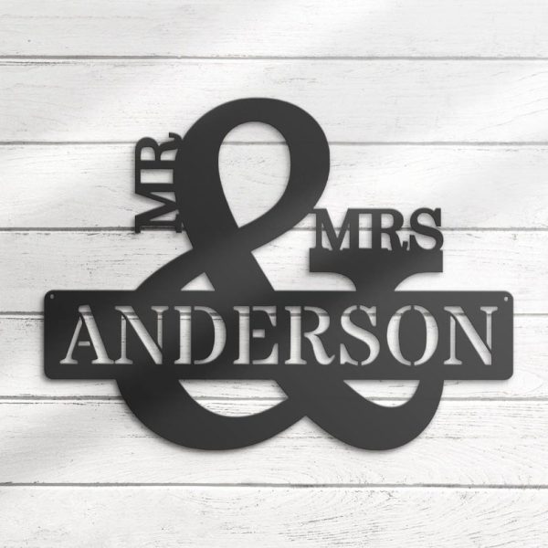 DINOZOZO Mr & Mrs Bride Groom Wedding Valentine’s Day Anniversary Gift Custom Metal Signs