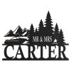 DINOZOZO Mr and Mrs Mountain Camping Boat Valentines Day Engagement Wedding Anniversary Gift Custom Metal Signs