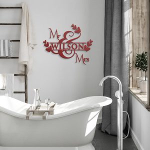 DINOZOZO Mr and Mrs Wedding Valentines Day Engagement Anniversary Gift Custom Metal Signs3