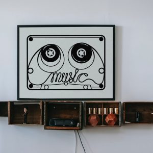 DINOZOZO Music Audio Cassette Tape Music Room Recording Studio Business Custom Metal Signs