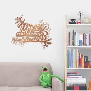 DINOZOZO Music Can Change The World Music Teacher Classroom Music Room Recording Studio Business Custom Metal Signs4