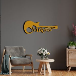 DINOZOZO Music Connects People Guitar Custom Metal Signs