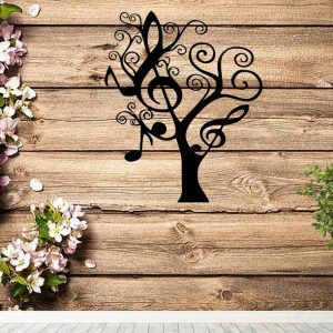 DINOZOZO Music Note Tree Music Room Recording Studio Business Custom Metal Signs