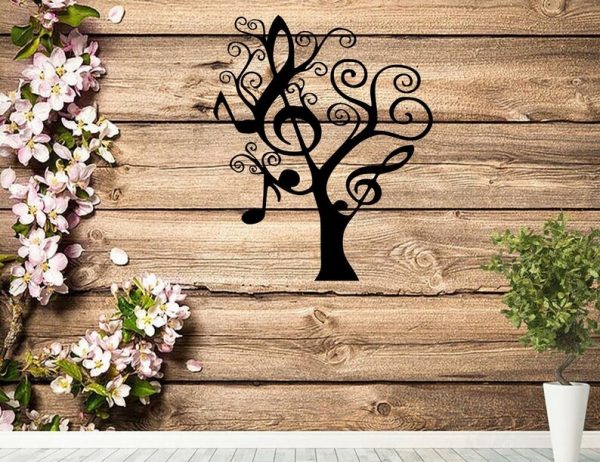 DINOZOZO Music Note Tree Music Room Recording Studio Business Custom Metal Signs