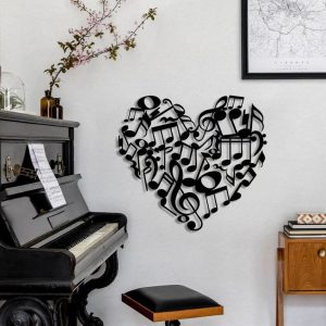 DINOZOZO Music Notes Heart Symbol Music Room Recording Studio Business Custom Metal Signs2