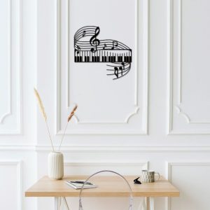 DINOZOZO Music Notes Piano Wall Art Music Room Recording Studio Business Custom Metal Signs3