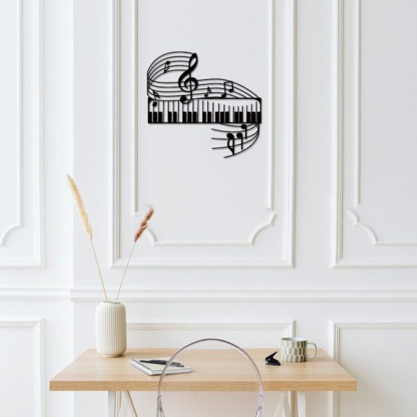 DINOZOZO Music Notes Piano Wall Art Music Room Recording Studio Business Custom Metal Signs